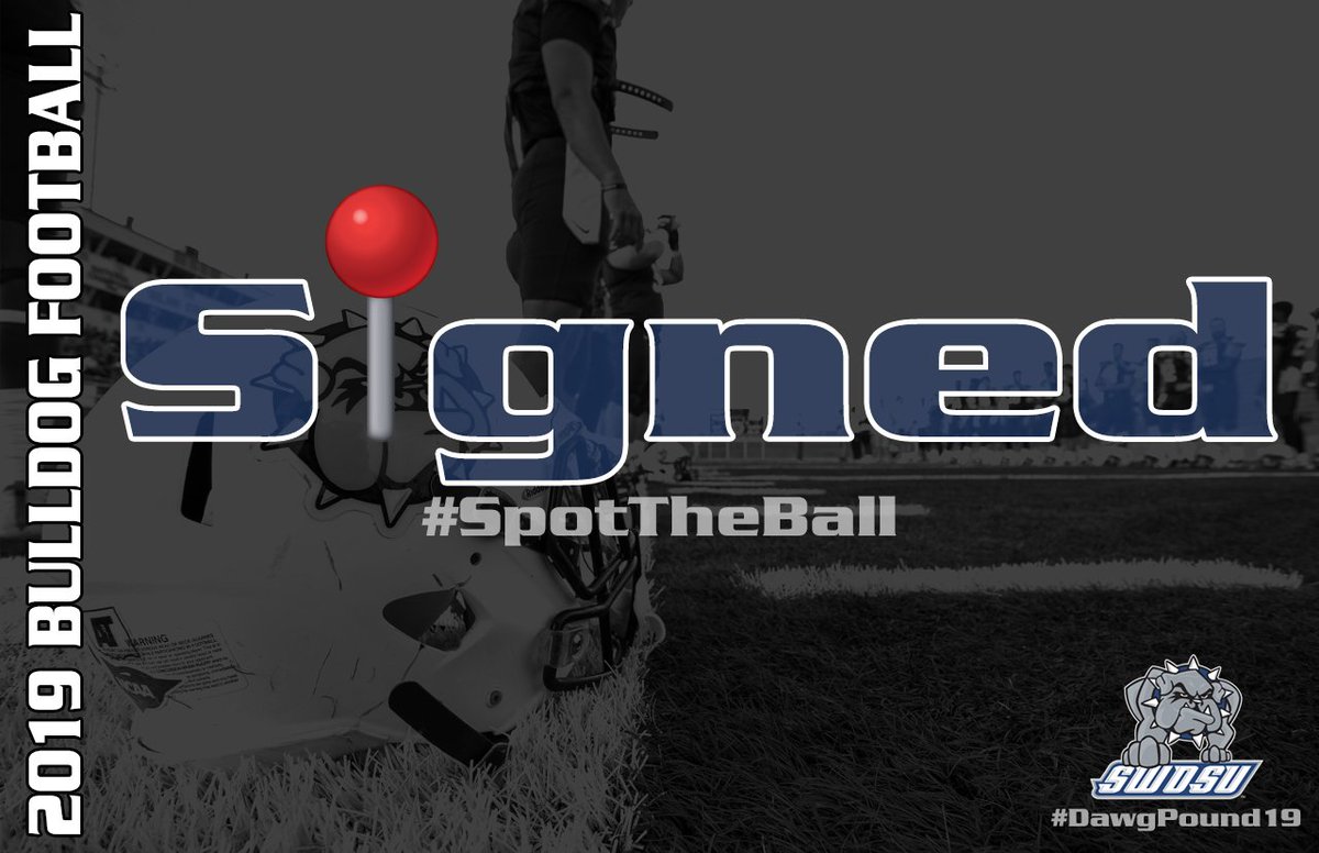 SWOSUFootball's tweet photo. Happy Mid-Year Signing Day from SWOSU Football! Excited to start announcing signees coming up!

#SpotTheBall #NSD19 https://t.co/KWbie78OK6