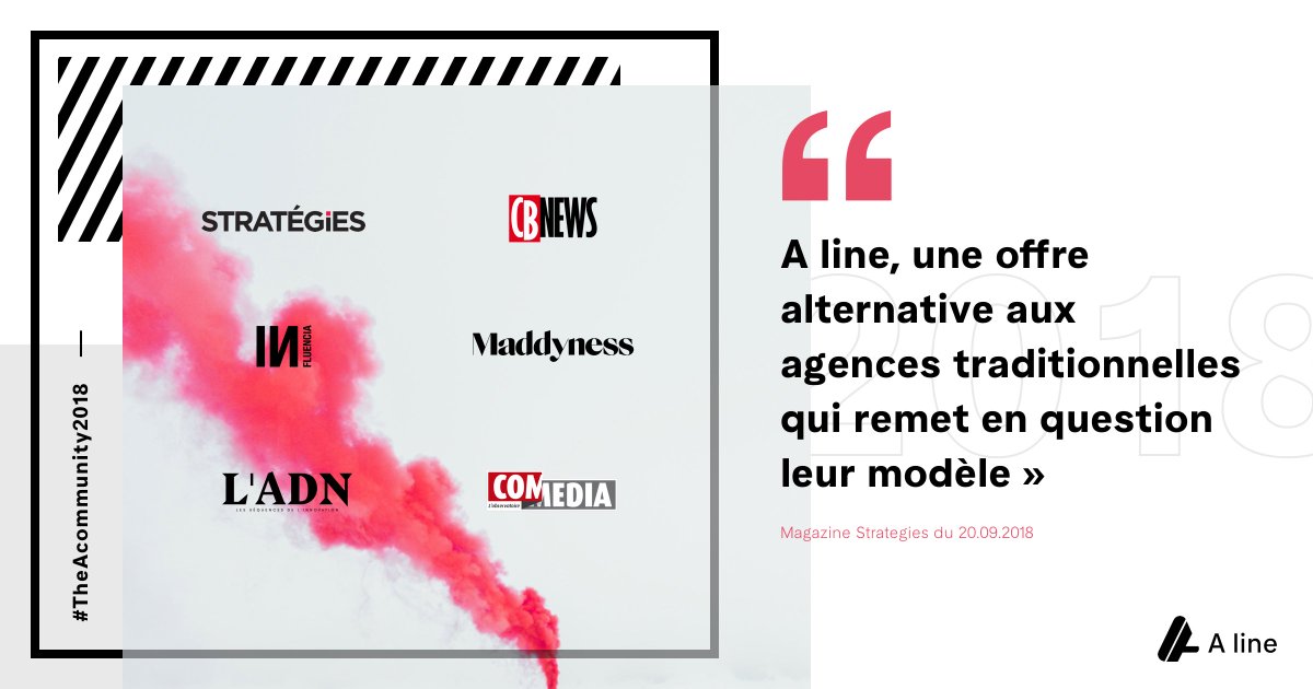 Les autres en parlent le mieux... <a href="/Strategies/">Strategies</a> <a href="/CB_News/">CB News</a> <a href="/INfluencialemag/">INfluencia</a> <a href="/LADN_EU/">L'ADN 🧬</a> <a href="/bymaddyness/">Maddyness</a> <a href="/OBS_COMMEDIA/">Observatoire COM MEDIA</a> 

#Bilan2018 #TheAcommunity2018 #CoFreelancing #facts #futureofwork

aline.work/actualite/