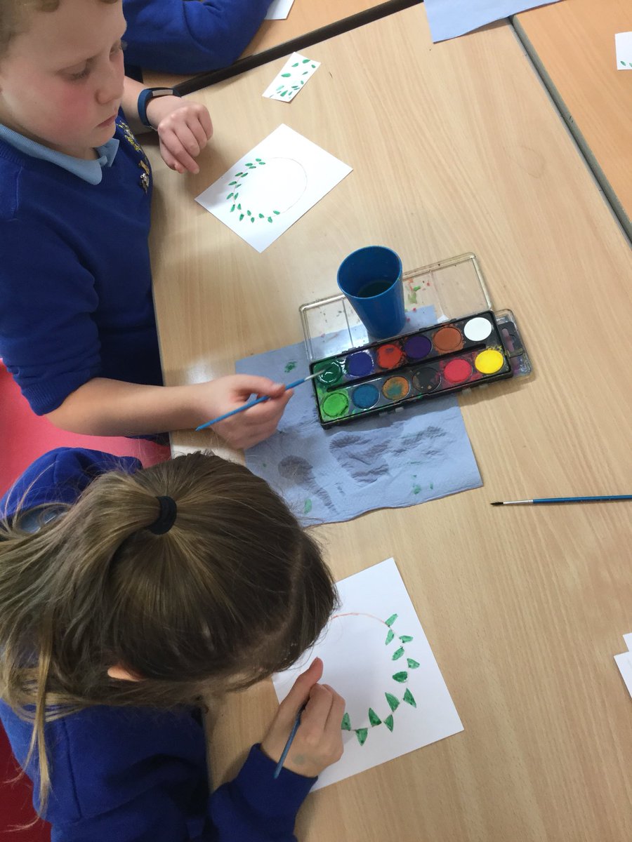 Class 13 decorating their 2019 calendars. 😊