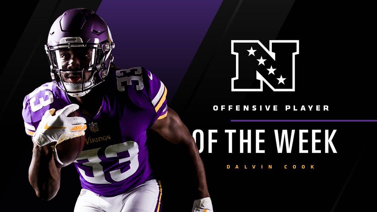 👨‍🍳👨‍🍳👨‍🍳  Congrats to @dalvincook on being named NFC Offensive Player of the Week! https://t.co/Qka8iqxRZi