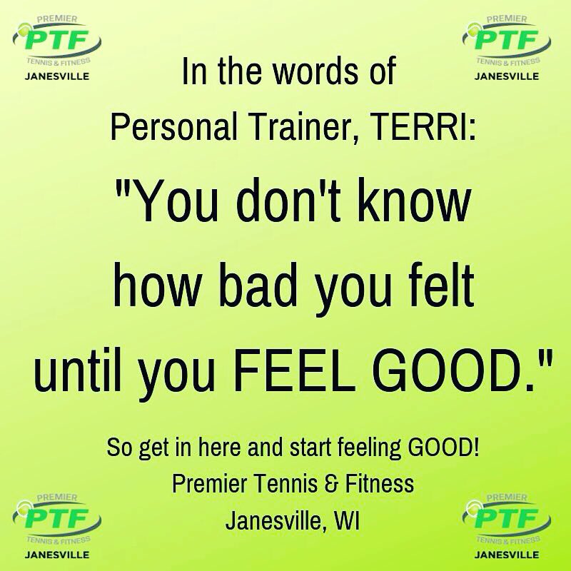 Boom!  Truth bomb! "You don't know how bad
you felt until you feel good." - The wisdom of Terri Clore
