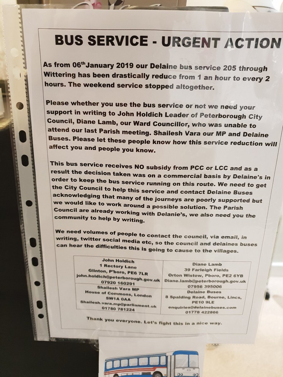 Please save our bus <a href="/ShaileshVara/">Rt Hon Shailesh Vara</a>, Diane Lamb, John Holdich, <a href="/delainebuses/">Delaine Buses</a> <a href="/Mercury1712/">Stamford Mercury</a> @RAFWittering1 <a href="/WitteringPriSch/">Wittering Pri School</a>