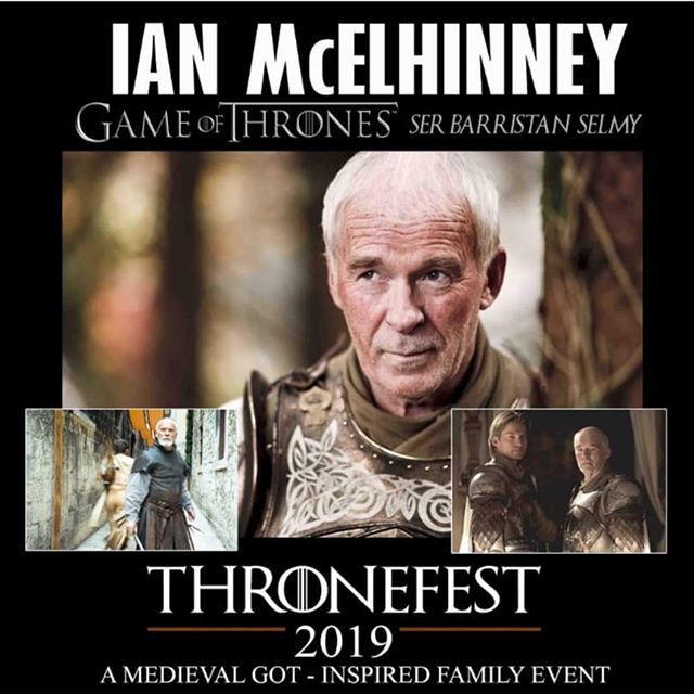 thronefest2018's tweet photo. Delighted that the greatest Knight in the Seven Kingdoms, Ser Barristan Selmy will be joining us in May at https://t.co/ujmfhLEphS

Ian McElhinney joins other guests including Richard Brake (The Night King) Julian Glover CBE (Grand Maester Pycelle) and … https://t.co/UOJQQwSnzX https://t.co/OOqD0kPGlZ
