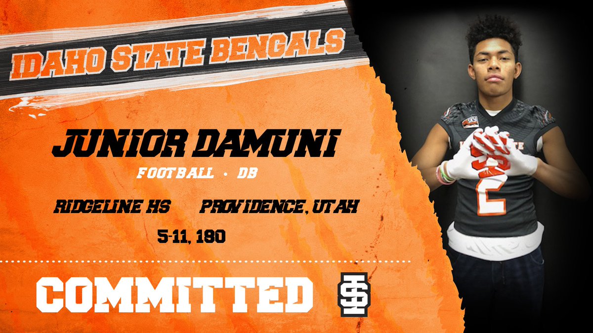 Our first Bengal is in. Welcome <a href="/jwdjunior/">JUNIOR DAMUNI</a> to <a href="/IdahoStateU/">Idaho State University</a> and @IdahoStateFB