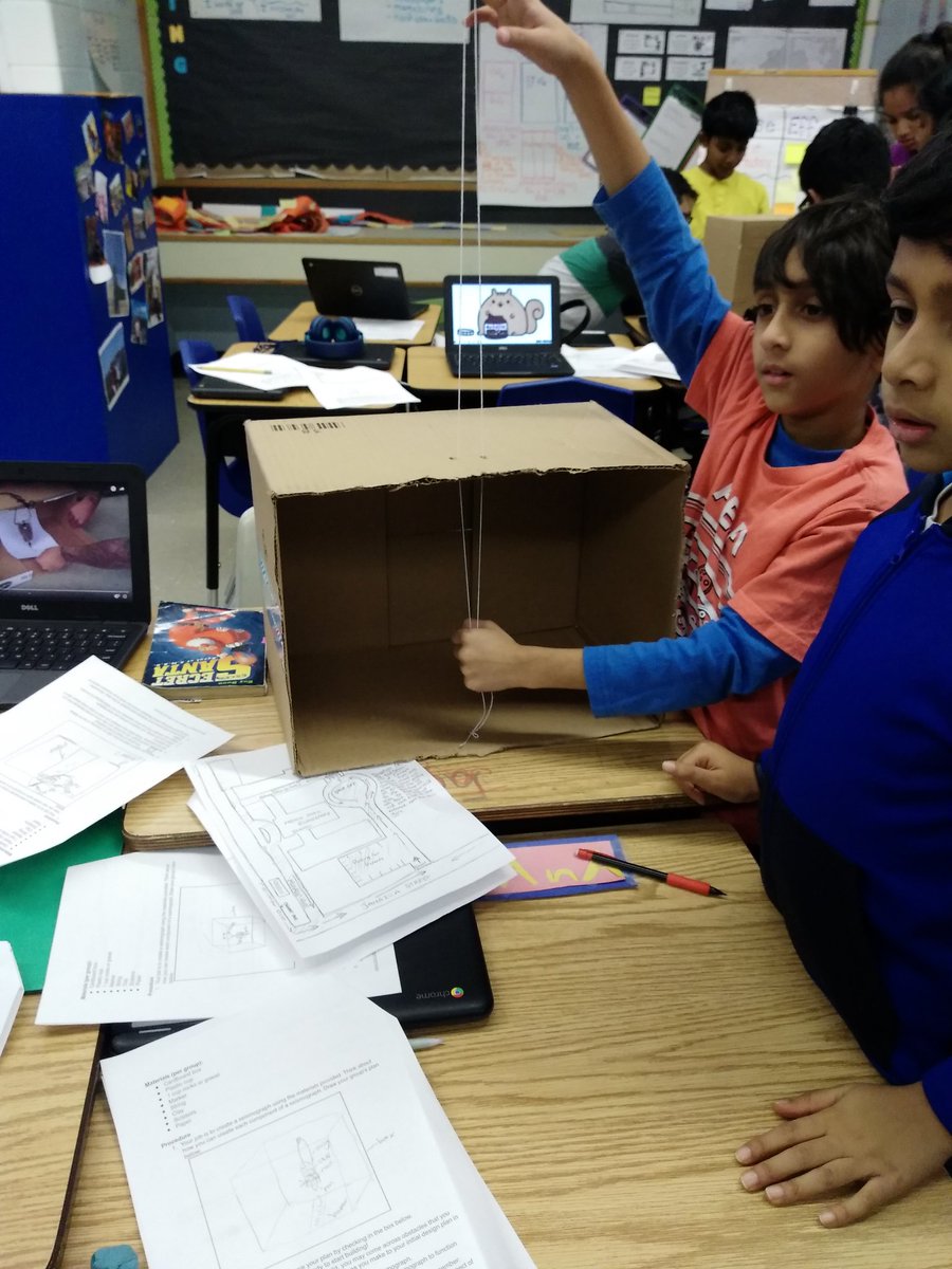 Students collaborated so well with one another! They had a blast designing and building their own seismographs!