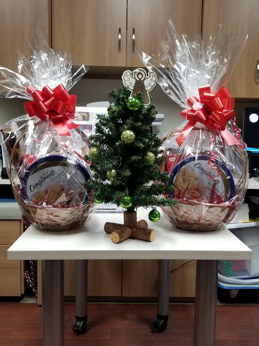 TP_Concordia90's tweet photo. Thank you to @Sobeys #SobeysReendersWpg for sharing the holiday magic with @ConcordiaFound this Christmas with beautiful gift baskets of goodies for our staff holiday event today! Thank you staff and management from your neighbours at Concordia. https://t.co/k0hZQH8w3I