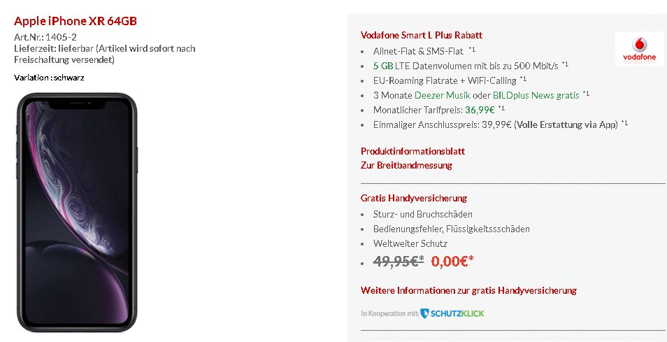 Preisking Knaller Vodafone Smart L 5 Gb 36 99 Monatlich Apple Iphone Xr 64gb Nur 149 Einmalig Gunstigevodafoneangebote Iphone Iphonexrgunstig Iphonexr Vodafoneangebote Vodafoneangebotemitsmartphone T Co Wtuxv1m9ze