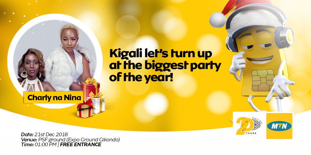 Kigali stands still this solstice! Join the closing #IzihirweNaMTN ceremony featuring @CharlyNaNiina, <a href="/RidermanRiderzo/">Riderman</a>, <a href="/BruceMelodie/">Bruce Melodie</a> and @buravan250 on 21st December from 1pm at the Expo Grounds, Gikondo. Entrance is FREE! #MTNRwanda20 #TuriAbanyu