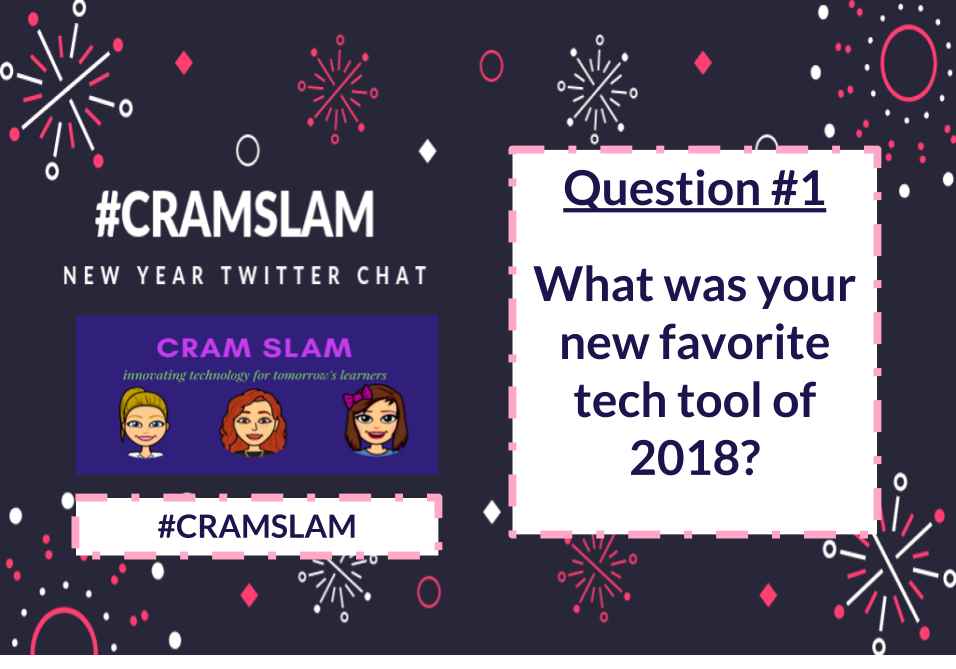 cram_slam's tweet photo. Welcome to #CramSlamChat! Introduce yourself! Q1: What was your new favorite tech tool of 2018? https://t.co/WmYI0HB9dP