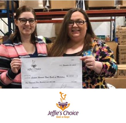 On November 29th, #JeffiesChoice donated $1,500 to the Second Harvest Food Bank of Metrolina <a href="/shmetrolina/">Second Harvest Food Bank of Metrolina</a>. Their story: bddy.me/2PNXnz3. You can help as well! bddy.me/2POm66H #handsonhunger