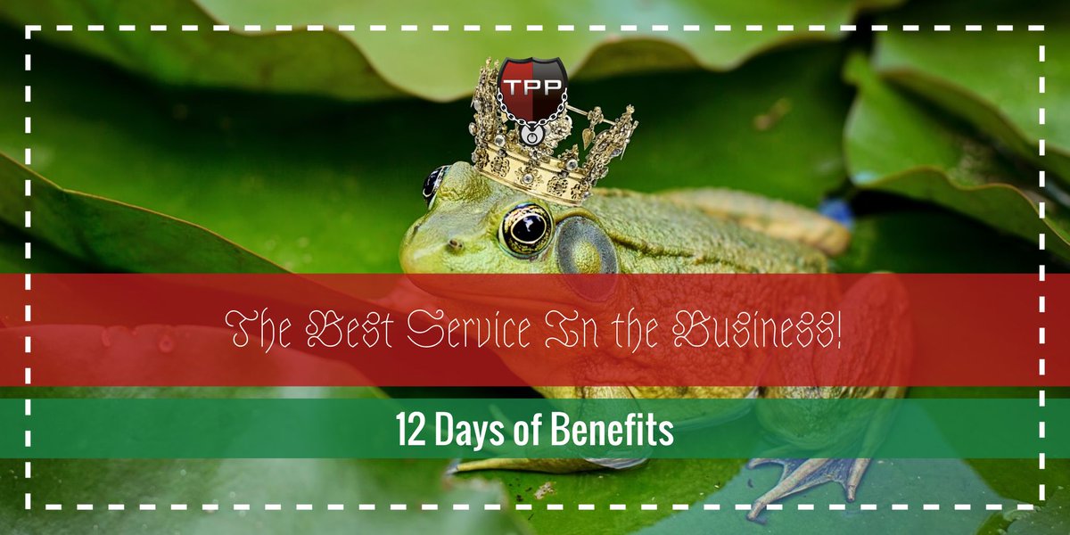 TPPprotect's tweet photo. 🎶On the tenth day of Benefits TPP gave to you: the best service in the business! 🎶
Yep. we're best of business according to the ISS readers choice awards! #12DaysOfBenefits https://t.co/OSnn1cZU0h