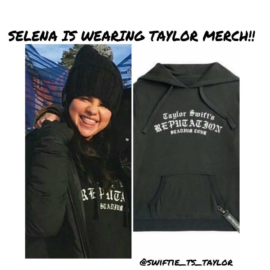 Lujain47646283's tweet photo. Selena is back and she is wearing Tay merch!
How sweet she is๐
@taylorswift @taylornation13 @selenagomez
#taylorswift #taylornation #tayloredits #selenagomez #taylor #swift #edits #edit #taylorupdates #selenaupdates #textedits #textedits #SelenaIsBack https://t.co/COMnkG2jwD