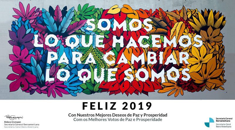 SEGIBdigital's tweet photo. Gracias aportar, participar y formar parte de Ia familia iberoamericana, una comunidad unida en la diversidad. Te deseamos felices fiestas y un 2019 lleno de deseos y proyectos cumplidos.  #SomosIberoamérica #LosColoresdelCambio https://t.co/8AqHsD8kwP