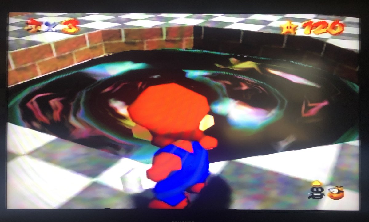 the next level is a cave. mario was just in death world, now hes going into this cave, another classically symbolic and archetypal place fitting with the death and rebirth theme of this stage. to enter this level you immerse yourself in this pool. what is this liquid?