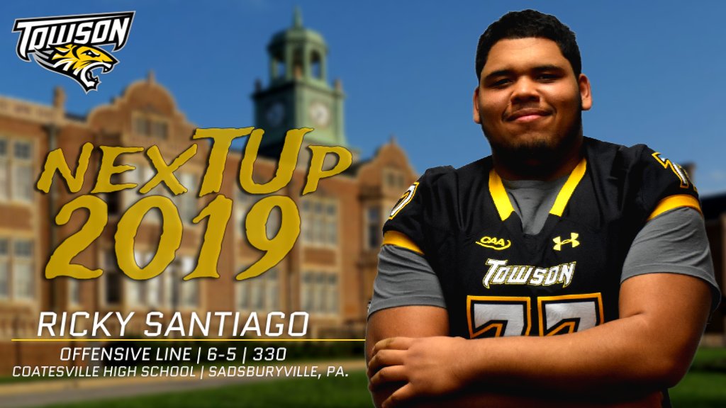 Towson_FB's tweet photo. SIGNED🖊️

Welcome Ricky Santiago (@RickySantiago77) to the Towson Football family! #IAGDTBAT #NexTUp19 #SigningDay https://t.co/BhOZKvD6rj