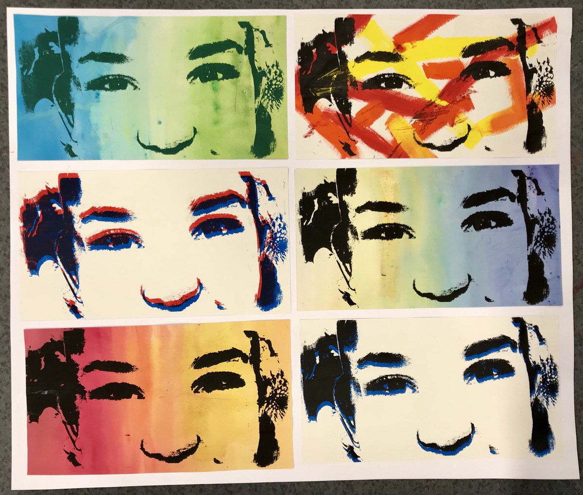Students have been experimenting with the new screen printing equipment in art with some really exciting outcomes #art #printing #screenprinting #colour #portrait