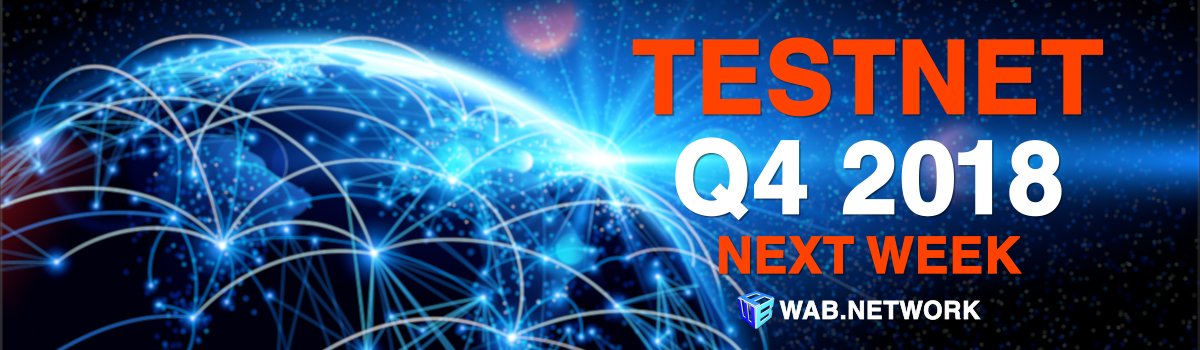 BAWnetwork's tweet photo. 💫TESTNET Q4 - 2018 👉 Next Week
$WAB $BTC $KRW $ETH #WABnetwork #Testnet https://t.co/sxI5R9j0Wj