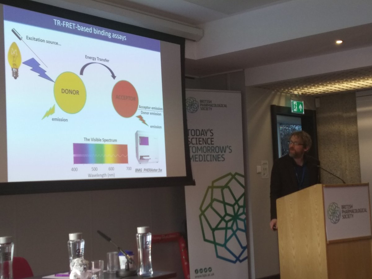 guta1610's tweet photo. Leigh's presentation was followed by our #GPCRkinetics wizard, David Sykes, showing that our group takes lanthanides, #GPCR #HTRF, #kinetics #pherastar #clariostar and the visible spectrum very seriously! https://t.co/TfeEPorRui