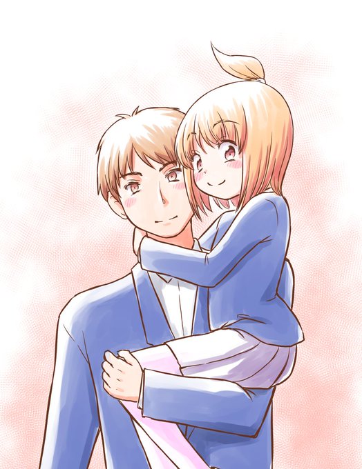 100RTもありがと～!
感謝のカラー絵です、愛する二人に幸あれ～! 