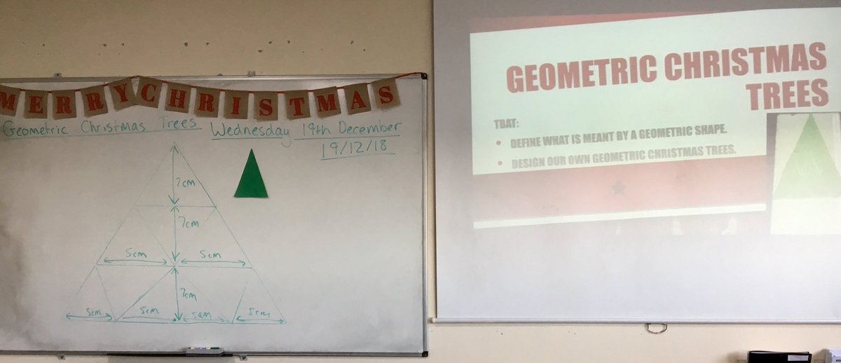 SENDhoops's tweet photo. Brightening my doorway with some geometric Christmas trees! #KS3 #maths #2moregetups https://t.co/ZnhfAsKZay