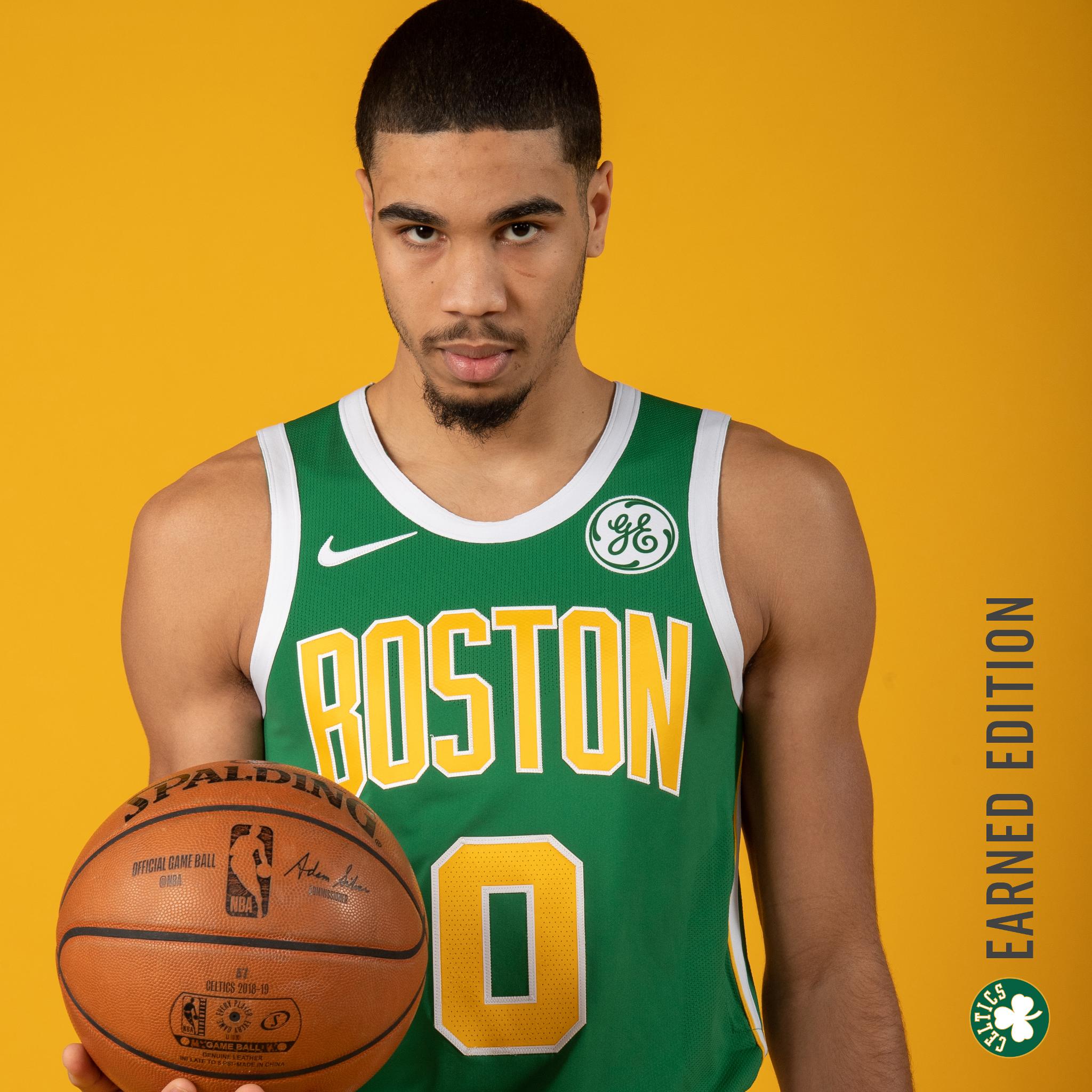 celtics yellow and green jersey