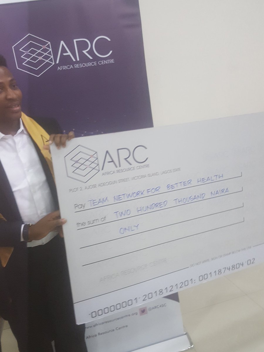 UnocasaHR's tweet photo. Best team receives N200,000 cheque award. @ForNetwort 

@ARC4SC #ARC4SC #ARCAcademy #SupplyChain #Health
#Innovation @zukynokeke https://t.co/LE1oJnVkvM