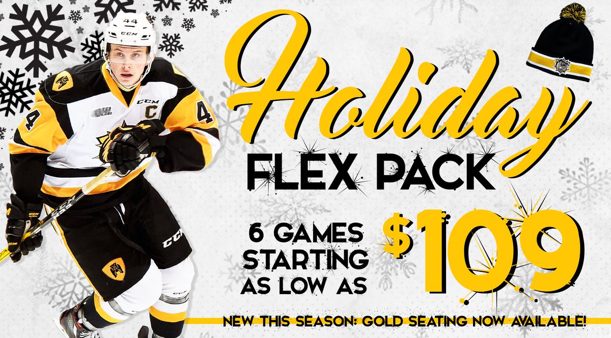 BulldogsOHL's tweet photo. Looking to treat yo' self this holiday season? Our Holiday Flex packs are on sale now! 

Each pack includes:
❄️ 6 Flex tickets to use for ANY Bulldogs game
❄️ 1 BONUS ticket to our Country Night game on March 1st 
❄️ 1 Bulldogs toque

📲🎟️ https://t.co/YOg72b7m6F https://t.co/WduSbVLuNx