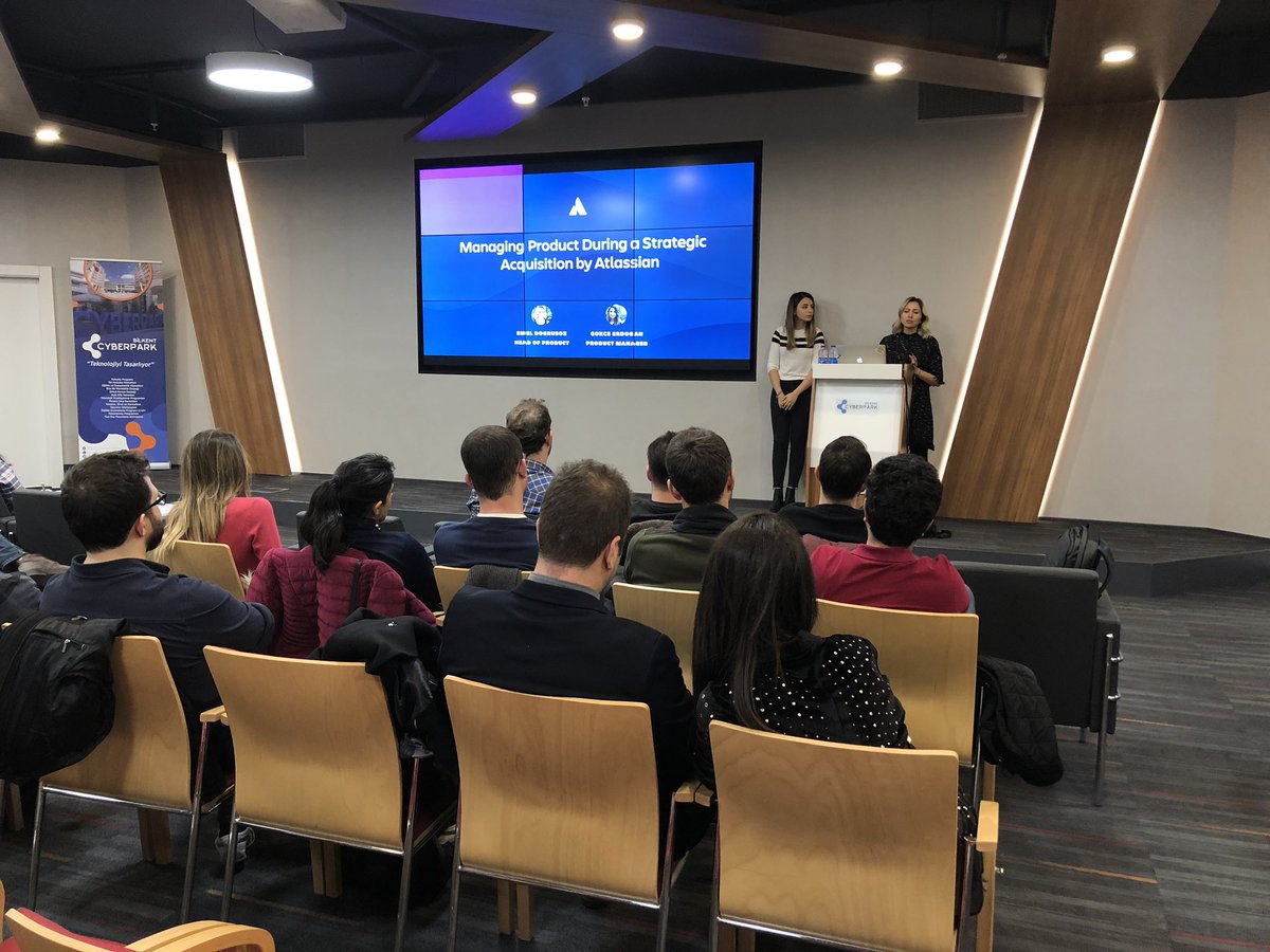 FundaBayulu's tweet photo. And @ProductSchool Ankara kicks off with its first event: Managing Product During Strategic Acquisition by @Atlassian PMs @ProductEvents https://t.co/ILEHLMN7Pg