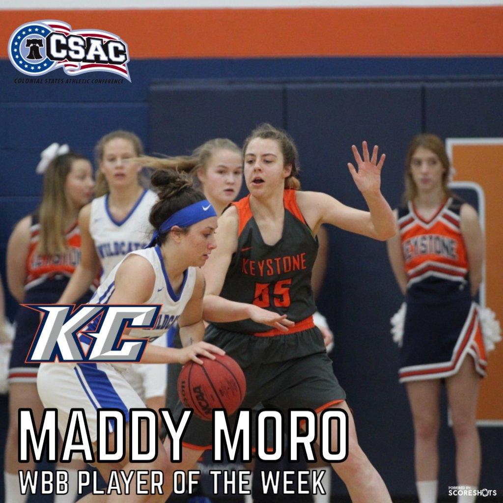 CSACsports's tweet photo. Congrats to Keystone's Maddy Moro on being named CSAC Women's Basketball Player of the Week on Monday! https://t.co/mwNOJfJEYF