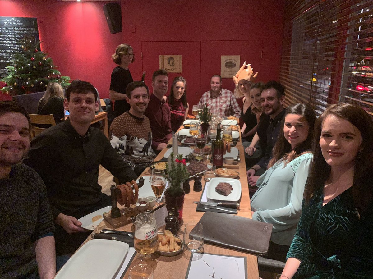 indulgemedia's tweet photo. We really got into the festive spirit last week - Jonny claimed the pool tournament trophy after @russell_ 1 year reign, which was followed by an excellent meal at @RedGrillHouse, what a way to see in Christmas! #XmasParty #guernsey #spottheturkeyhat #ChristmasCountdown https://t.co/pvDeK8XfQ5