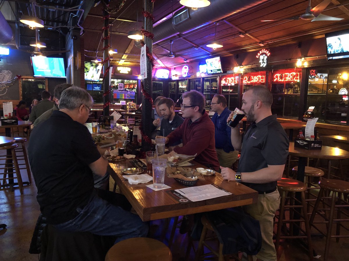 DoubleRadius's tweet photo. Work hard play hard! The Dec UBNT cert class enjoying some good BBQ and Beer @ Mac's speed shop! Check out 2019s certification schedule today! https://t.co/ZtmeqZIs3Q
#buildbetternetworks #UBNTcerts #ubiquiti https://t.co/6q9I5cuo9F