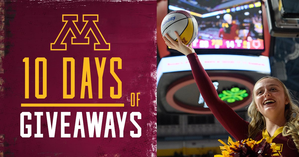Throw your hands in the air for a mini basketball signed by the #Gophers!

And also RT to win it.