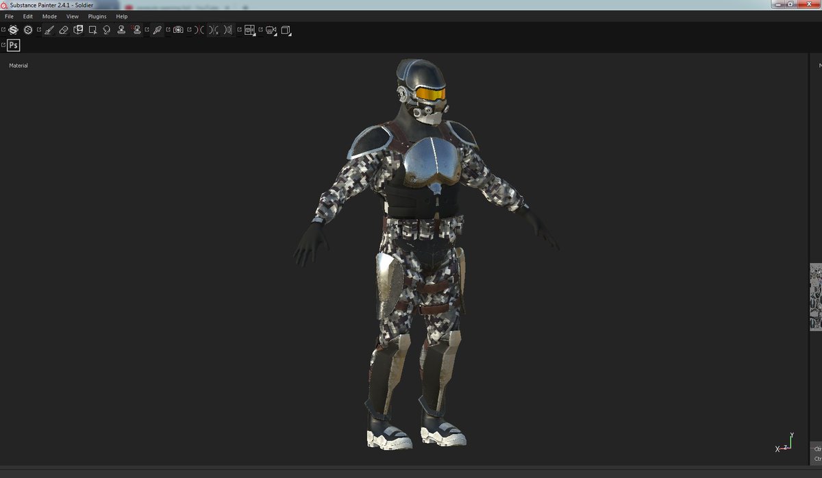 AventuraTime's tweet photo. Been working on this character for some time now towards a free project I joined a while back. It's the last asset left for me to finish and I'm so happy it's nearly there! It is around 16k Verts so not too bad I believe standard is 15k?

#highpoly #gamedev #indiedev #scifi https://t.co/W1JERtaRk7