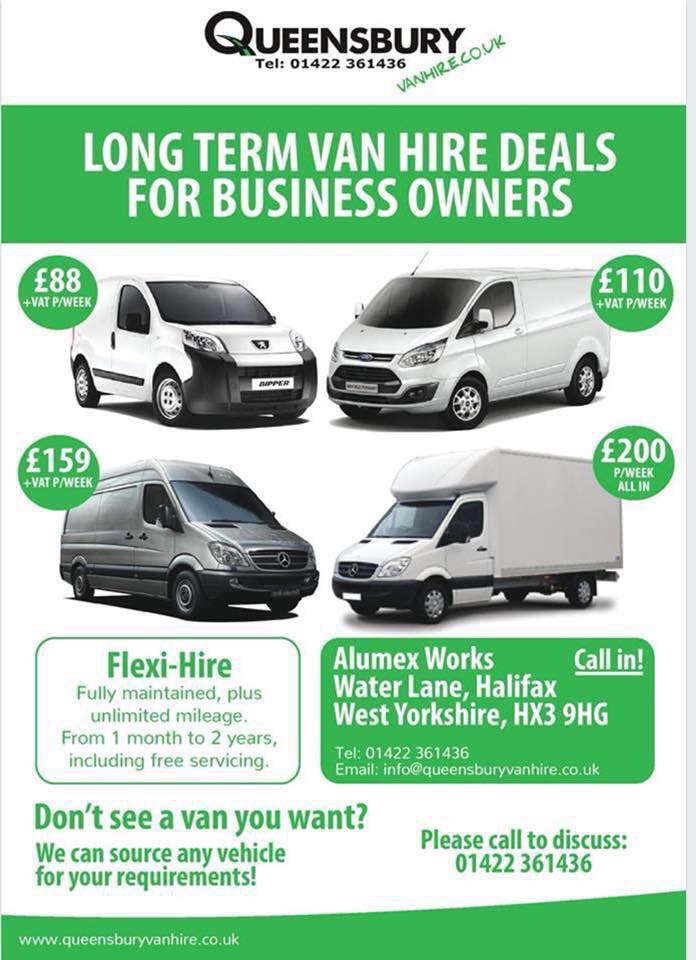 GoQVH's tweet photo. Long Term van hire available!
Call: 01422 361436 https://t.co/d9AlYUmPup