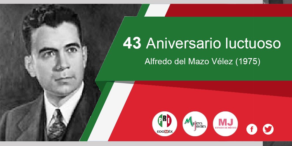 Alfredo del Mazo Vélez fue un político mexicano miembro del Partido Revolucionario Institucional, que se desempeñó como Gobernador del Estado de México de 1945 a 1951. #MJ