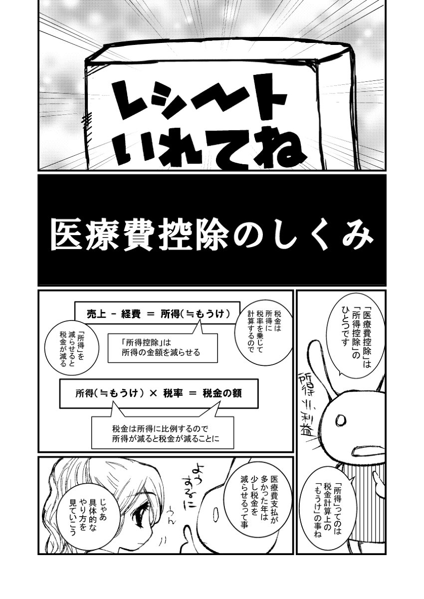 医療費控除のきほん(コピー本再録) #漫画 #評論・情報 #確定申告 #医療費控除 https://t.co/7m1GvyG8Bn 