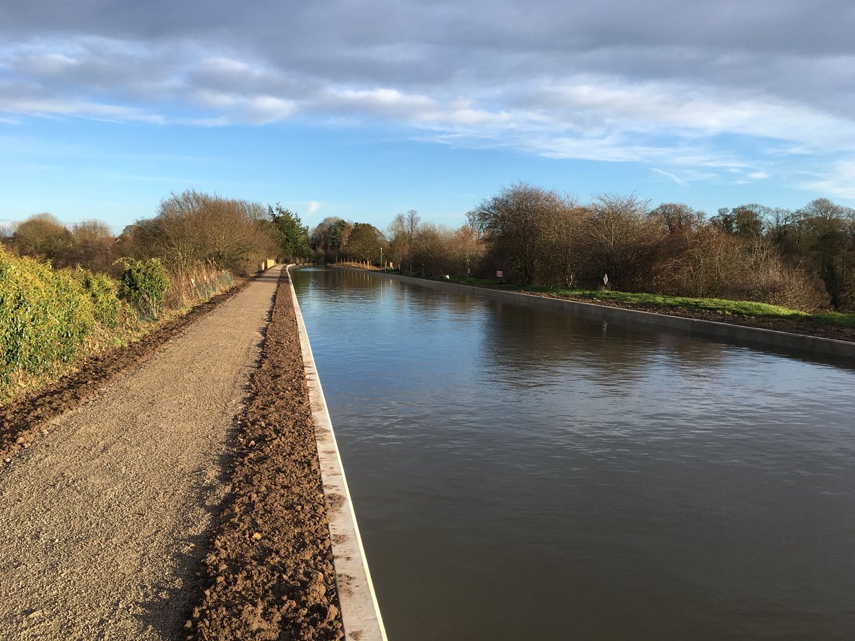 Middlewich Canal Breach: photos taken today during my inspection of the reconstructed Canal which is now fully refilled with water. Some final works to do tomorrow prior to reopening the navigation on Friday 🍾🎉😀. <a href="/CRTNorthWest/">Canal & River Trust North West</a> . Thanks to our contractors <a href="/kiergroup/">Kier Group</a>