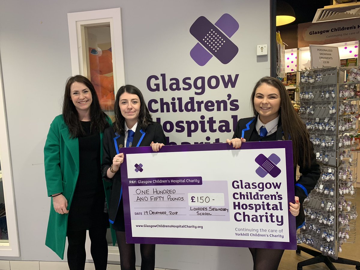 S6Lourdes's tweet photo. The S6 pupils have been busy raising money for advent charities this year. Today 2 of our S6 were able to go give our donation in person and get a tour of the hospital. Thanks for having us! Highlight was definitely he Teddy Bear Hospital @GCH_Charity  #advent #giving https://t.co/JNbVhPEdje
