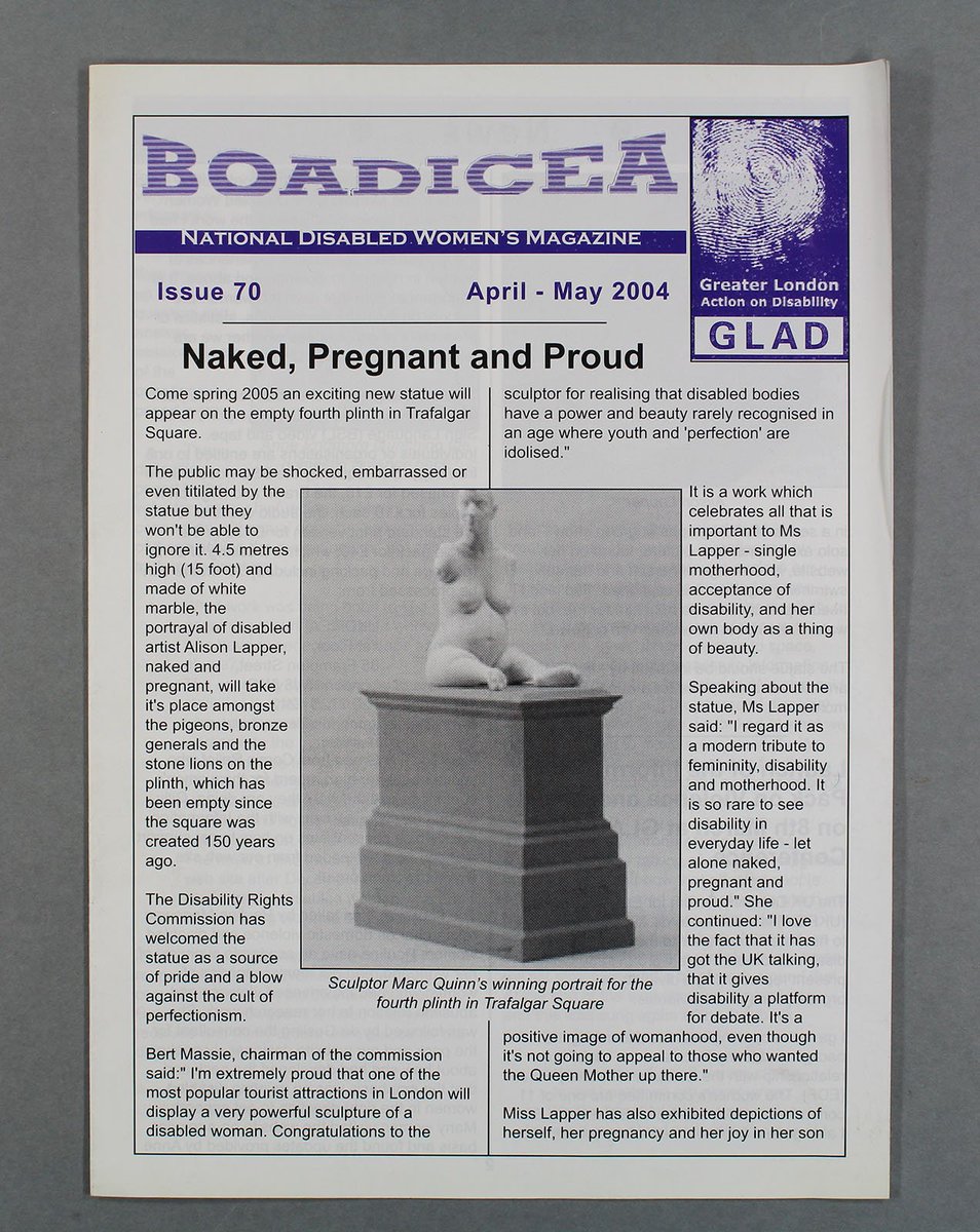womenslibrary's tweet image. Object 30

Boadicea Issue 70 - The National Disabled Women&apos;s Magazine (2004) feat. Marc Quinn&apos;s sculpture of artist Alison Lapper named &apos;Alison Lapper Pregnant&apos;.

Do you have any memories, emotions or stories you’d like to share in response to this object? 

#DecodingInequality