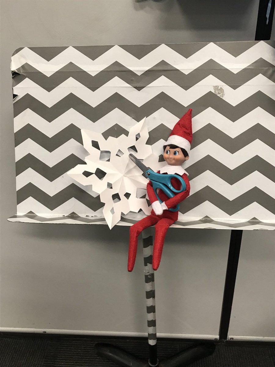 Buddy is getting ready for our Winter Wonderland party!