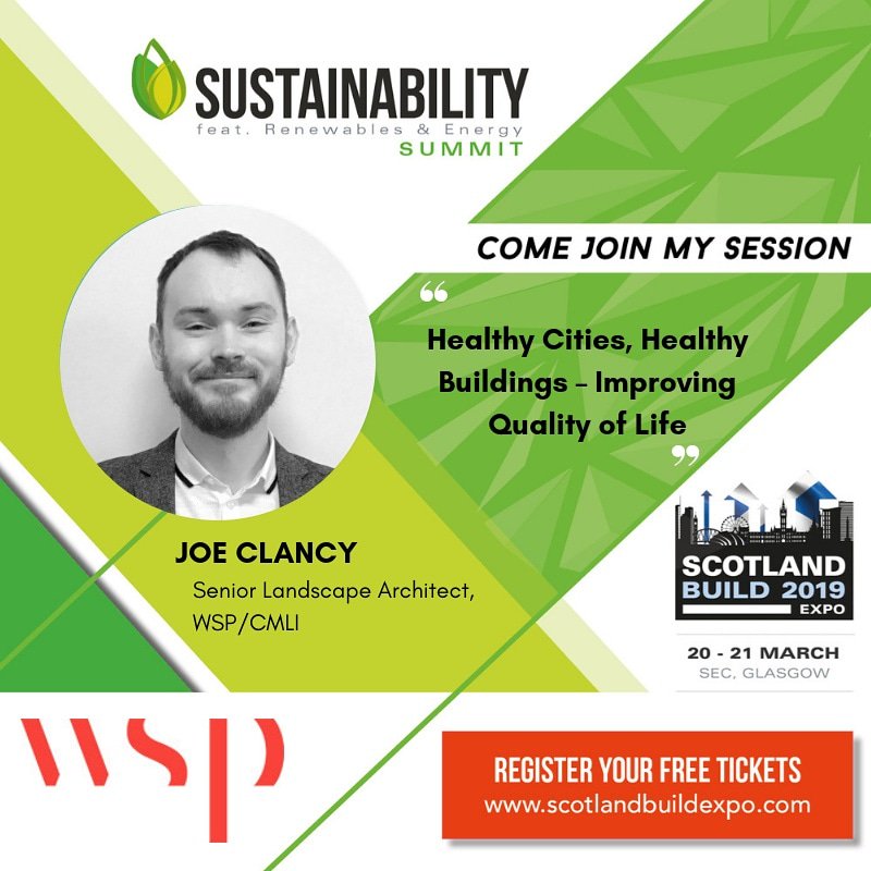 Looking forward to speaking at the Scotland Build Expo, March 20th, on the subject of #Biophilic #Design and the role it plays in creating #healthy #cities and #buildings

Be sure to register your FREE TICKETS to attend at scotlandbuildexpo.com

#ScotlandBuild <a href="/ScotlandBuild/">Scotland Build 2019</a>