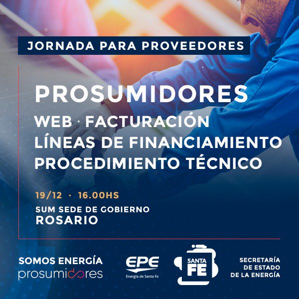 epeoficial's tweet photo. Hoy! en #Rosario 📍llevamos a cabo junto con @SecEEnergiaSF una Jornada de Capacitación para Proveedores del programa #Prosumidores 💡.
#EpeSustentable⚡ no se detiene. #RenovablesModeloSantaFe. https://t.co/nPZqch2jjk