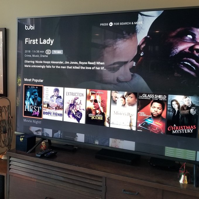 Just got word today that #FirstLadyTheMovie is the most popular film on @tubi woohoo!!! 👏🏽🙌🏽 If you haven't<a href="/tag/firstladythemovie"class="tags">#FirstLadyTheMovie</a><a href="/tag/amazonprime"class="tags"><span>#amazonprime</span></a>