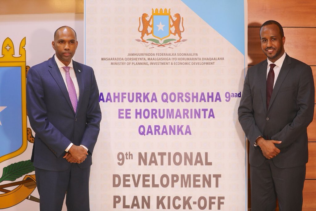 AmbGamal's tweet photo. It was an honor to witness the launching of the 9th National Development Plan (2020-2024). H.E. @SomaliPM launched the NDP in the presence of FMS planning ministries. The drafting process will involve extensive consultations with all key stakeholders across the country. https://t.co/DgDIrEPQNP