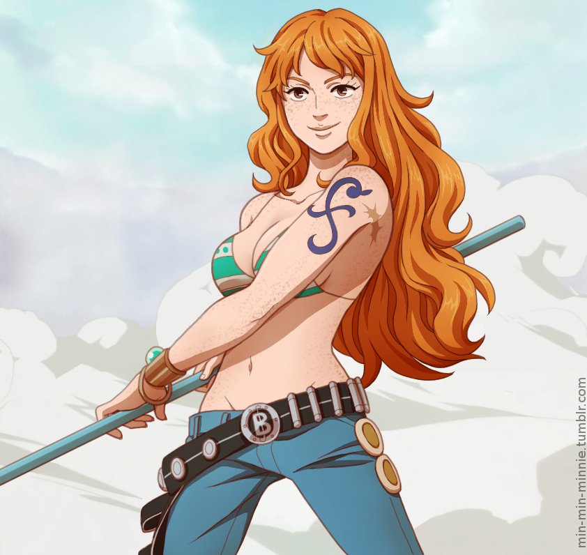 minnie_jdd's tweet image. gonna start posting my art here with my first nami redraw! #onepiece