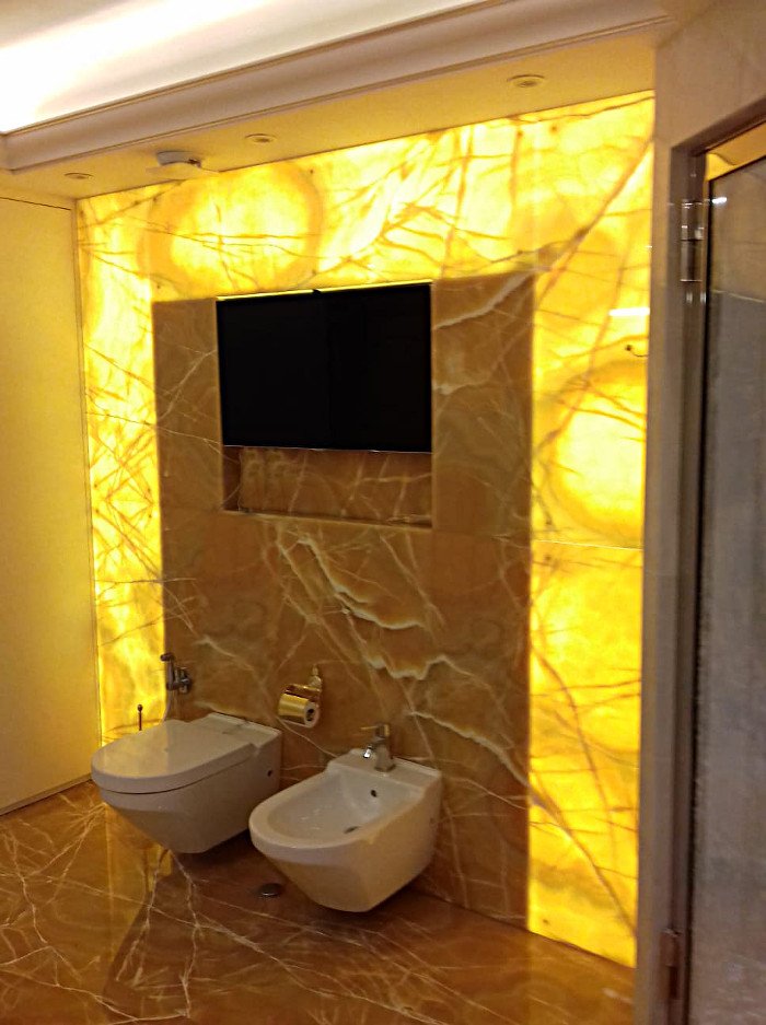 Hey! What about the marble backlit in a bathroom? Sure with <a href="/AvanBrite/">AvanBrite</a> #Lumio #LEDpanel !