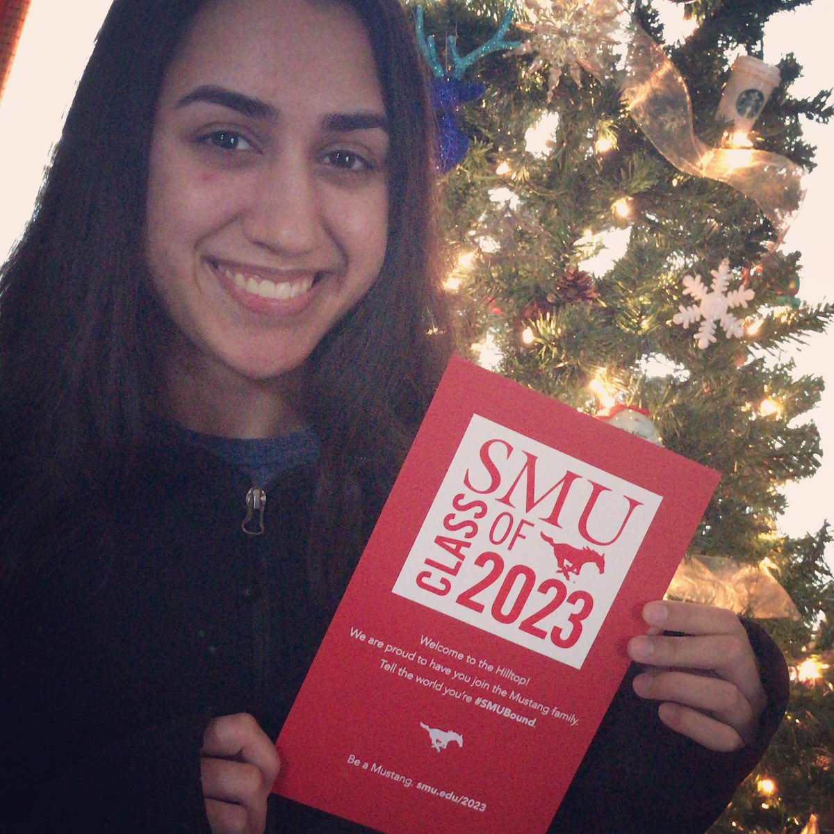 christmas came early for our centennial senior! 🎓❤️💙 @averymjohn #smu2023 #smubound #ponyup #wearesoproudofyouavery