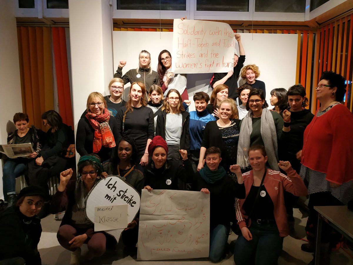 FemStreik's tweet photo. Solidarität mit den streikenden Arbeiter*innen im #Iran! #westrike #frauenstreik #WomensStrike ✊🏽 https://t.co/he8zARDWMB