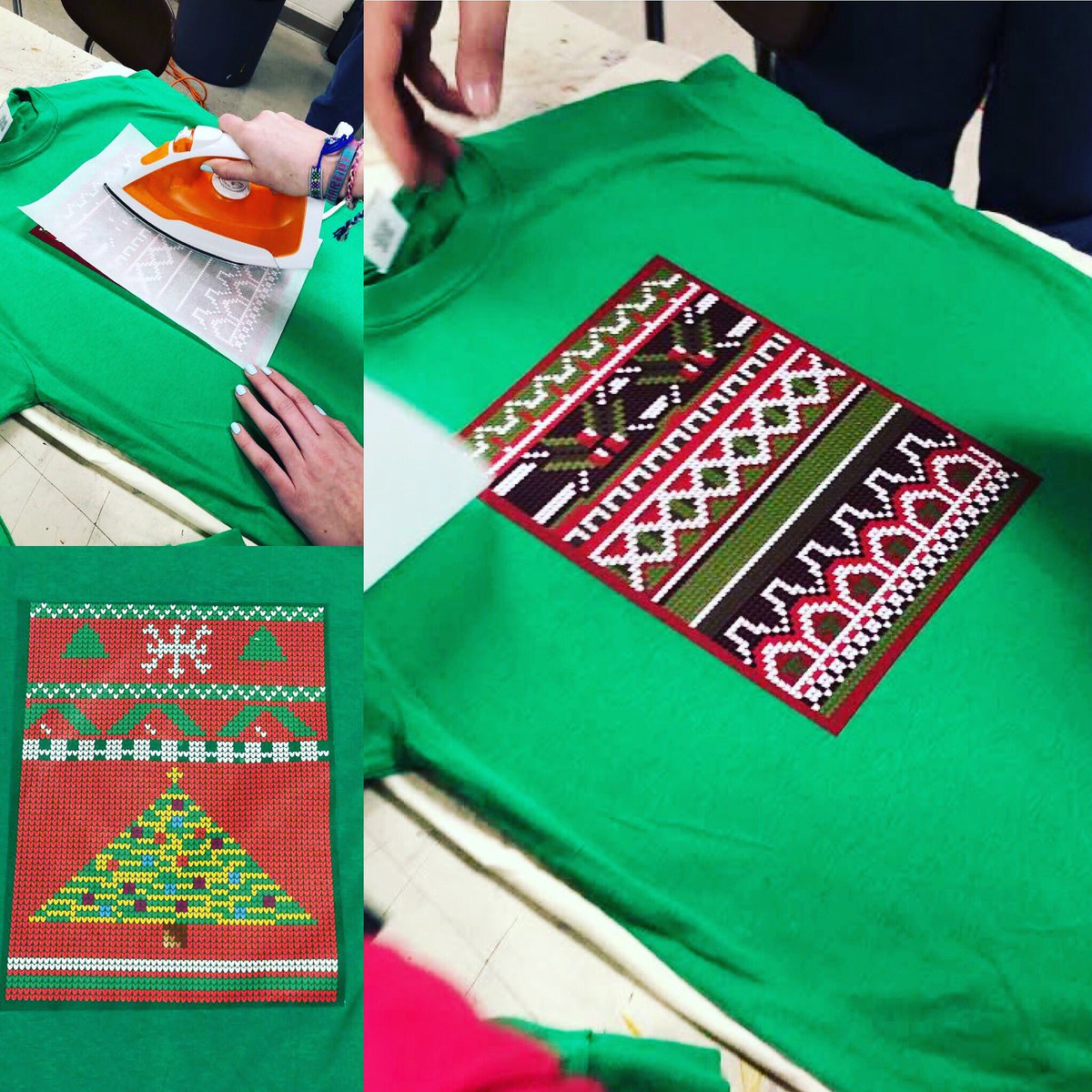 HollistonHigh's tweet image. Final product for our ugly sweater production.  Amazing things from the Tech in Hand Club! #merch #techinhand #amilliondreams #hollistoninnovates
