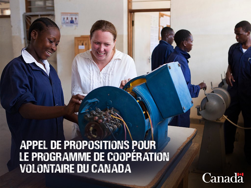 DevCanada's tweet photo. Enfin! Le 🇨🇦 lance un appel de propositions pour le prochain Programme de coopération volontaire. Les organismes intéressés à envoyer des volontaires du 🇨🇦 travailler dans des pays en dév. sont invités à se manifester.

Date limite : 20 fév. 2019 à 12h HNE https://t.co/y60X5hDBAV https://t.co/Mdtw9YZY15